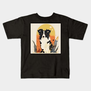 Border Terrier in 70's Kids T-Shirt